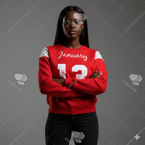 Sudadera Delta Sigma Theta DST 13 de Enero J13, Sudadera Casual Bordada de Alta Calidad, Cuello Redondo Universitario - Product Image 3