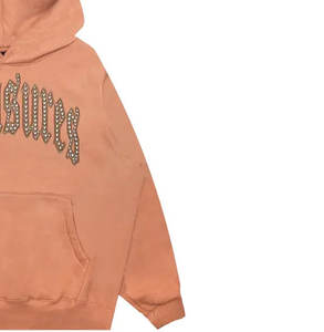 Custom Streetwear DTF DTG Rhinestone Sudadera con capucha de gran tamaño Pullover Moda Sudadera Directo de fábrica al por mayor - Product Image 4