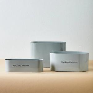 Florero con forma de barco de Metal con aspecto de tendencia en Color gris para el hogar, sala de estar, mesa, obsesión Floral decorativa - Product Image 2