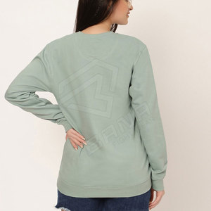 Sudadera lisa con cuello redondo para mujer Sudadera con logotipo personalizado para mujer Color sólido de alta calidad para mujer - Product Image 2