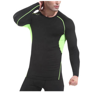 Rashguard de fitness et MMA respirant à manches longues en polyester UPF50 de haute qualité 160 GSM, grande taille, à compression - Product Image 5