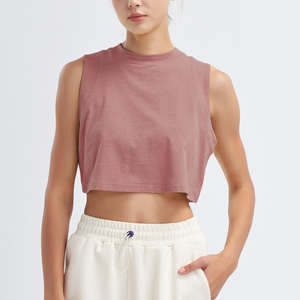 Top Corto Holgado de Último Diseño, Camiseta sin Mangas Combinable con Todo, Atuendo de Yoga y Fitness, Abertura Trasera, Transpirable - Product Image 2