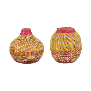 Vase à fleurs en jonc de mer coloré Fabriqué au Vietnam Matériau écologique pour la décoration intérieure et la décoration de la vaisselle Vente en gros - Product Image 2