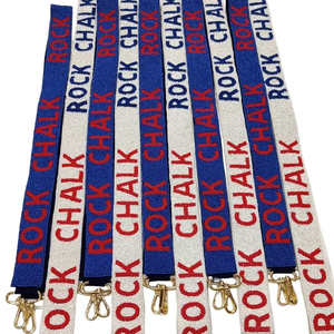 Correa de Cuentas Transparentes para Nombres de Equipos Personalizados, Cinturones Metálicos para Bolsos y Correas de Cartera, Cinturón de Cuentas en Venta - Product Image 1