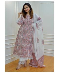 Vestido tradicional indio Salwar Kameez Anarkali de algodón pakistaní, compra a vendedores en India a un precio razonable - Product Image 3