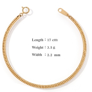 Magnifique qualité Top ventes 6DCW lien de mode vêtements de tous les jours K18 17cm3.5g bijoux chaîne Bracelet de luxe - Product Image 5