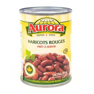 AURORA HARICOTS ROUGES PREF A SERVIR 540ml / WHERE TO BUY ORGANIC BOILED BEANS READY TO EAT NOW / RED KIDNEY BEANS DISTRIBUTORS