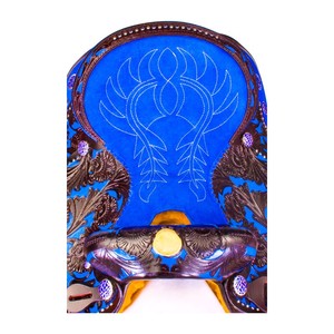 Selle de course de chevaux de haute qualité inspirée de l'Angleterre selle anglaise occidentale murale en cuir véritable selle suspendue d'Inde - Product Image 2