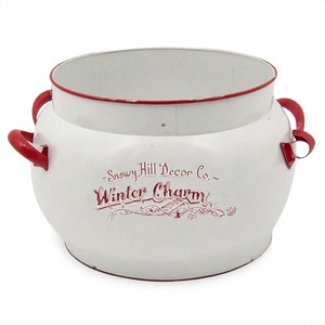 Maceta navideña Candy Birch con acabado artesanal Ideal para entradas, jardines y porche de Navidad - Product Image 5