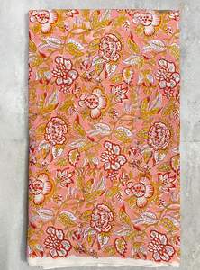 ผ้าฝ้าย100% พิมพ์ลายบล็อกมือผ้าฝ้ายระบายอากาศเป็นมิตรกับสิ่งแวดล้อมผ้าฝ้ายทำด้วยมือจาก Jaipur Heritage แบบดั้งเดิม - Product Image 4