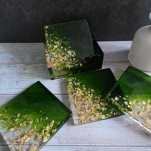 Posavasos de resina de Ángel de alta calidad hechos a mano de alto brillo para decoración de mesa de comedor y hogar - Product Image 6