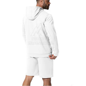 Top Material Made Men Slim Fit <b>Hoodie</b> & <b>Short</b> Set Long <b>Sleeves</b> <b>Hoodie</b> & <b>Shorts</b> Set For Online Sale - Product Image 3