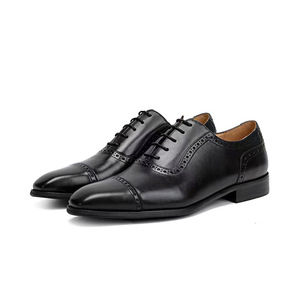 Durable <b>Cow</b> Leather Derby Shoes with Wear Resistant Outsole and Classic Lacing Design for Men's Daily Office Trips Shoes - Product Image 6