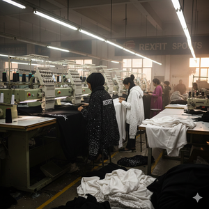 Sweat à capuche Rexfit Sports noir et blanc avec fermeture éclair, design en strass, coton premium, streetwear unisexe, logo personnalisé, vêtements de mode - Product Image 4