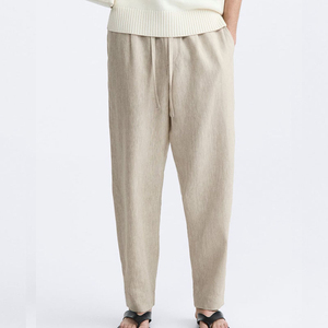 Pantalon de jogging d'hiver à coupe étroite pour hommes Ceinture côtelée élastique Polaire légère Style décontracté avec logo personnalisé - Product Image 2