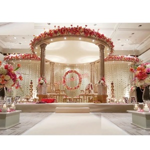 Modish เสาคู่สำหรับงานแต่ง Mandap ที่น่าตื่นตาตื่นใจ FRP mandap สำหรับพิธีแต่งงานที่สวยงามของชาวอินเดีย - Product Image 1