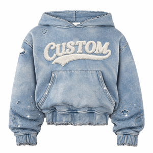 เสื้อฮู้ดดี้ผู้ชายสีแดง ฮู้ดดี้ปักลาย ฮู้ดดี้ขายส่งสำหรับร้านค้าบูติกในสหรัฐอเมริกา พร้อมป้ายแบรนด์ส่วนตัว ราคาขายส่ง รับผลิตตามแบบ - Product Image 6