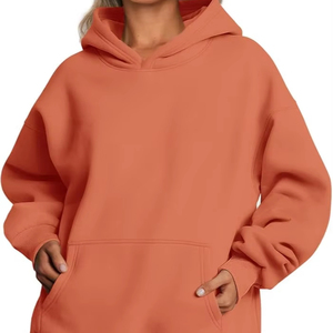 Sweats à capuche pour femmes de haute qualité logo personnalisé en gros automne sweat à capuche broderie impression vierge sweat à capuche pour femme - Product Image 1