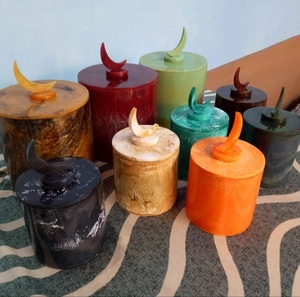 White and Black Resin Hand-made <b>Food</b> Safe Modern Luxury Tea Coffee Sugar Storage <b>Jars</b> Pot Manufacturer and Suppliers From India - Product Image 4