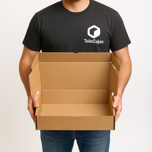 Self-Assembling Kraft Brown Cardboard Mailing Box 37x30x11 cm Rigid Rigid <b>Boxes</b> for Mailing <b>Storage</b> Aseptic Feature for Gifts - Product Image 4