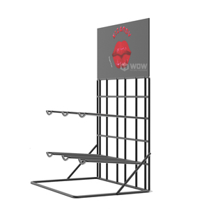 In logo có thể gập lại kích thước nhỏ truy cập hàng đầu hiển thị giá với dây kim loại móc tùy chỉnh có thể tái chế & lắp ráp dễ dàng - Product Image 6