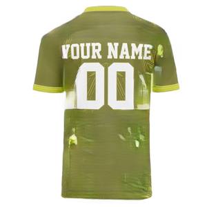 Custom <b>American</b> Football Jersey Gray Blue White Stripes V Neck Short Sleeve Mesh Team Uniform Personalized Sportswear Wholesale - Product Image 5