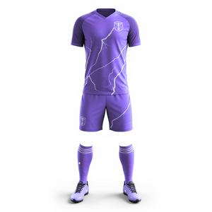 Uniforme de Fútbol Color Verde Azulado, Conjunto de Camiseta y Pantalones Cortos con Gráficos de Rayos, Ropa Deportiva para Equipo, Ropa de Entrenamiento - Product Image 2