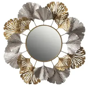 Most Selling Vintage Style Wall <b>Mirror</b> In Metal For Home Villas Livingroom Decoration Use Wall Mounted <b>Mirror</b> In Leaf Design - Product Image 6