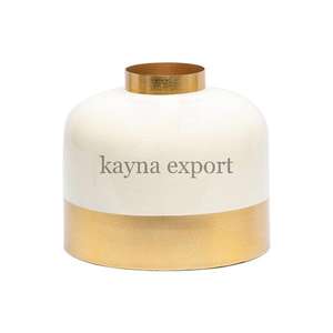 Jarrón de Metal de Diseño Único y Creativo Hecho a Mano, Decoración para el Hogar y Bodas, Jarrones Decorativos de Metal con Acabado en Dos Tonos - Product Image 2