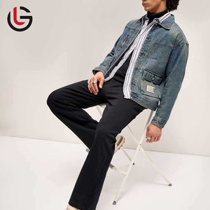 Veste en jean décontractée pour homme, épaisse, imperméable, écologique, tendance, col rabattu, style urbain, hiver - Product Image 5