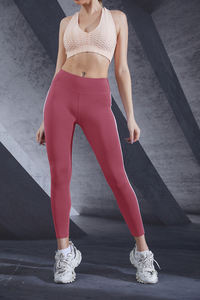 Pantalones de Mujer al por Mayor, a Rayas, con Logotipo Personalizado, Transpirables, de Cintura Alta, Control de Abdomen, Leggings Elásticos para Damas, Mallas Coloridas - Product Image 5