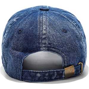 Chapeau de papa en denim vieilli personnalisé avec lavage pré-délavé vente en gros pas cher style casquette de baseball vintage - Product Image 2