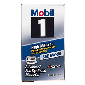 Mobil 1 alto kilometraje 5W-30 aceite de motor sintético para coches camiones SUV - Product Image 1