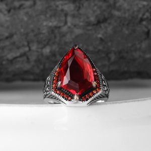 Anillo Azuris Turco de Plata de Ley 925 para Hombre, Estilo Otomano, Joyería de Moda con Piedra de Ágata Natural, Modelo VALKH1295 - Product Image 1