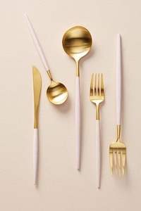 Alta demanda en el mercado en línea Juego de cubiertos de restaurante para hotel 304 cucharas de metal tenedores y cuchillos juego de cubiertos de acero inoxidable - Product Image 2