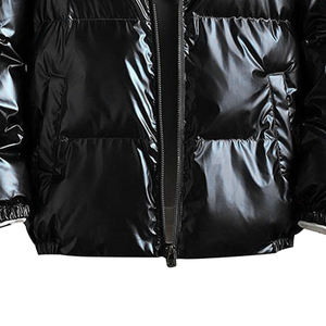 Chaqueta acolchada con cuello levantado de poliéster 100% para hombre, manga larga brillante, estilo de invierno, nueva versión de calle alta - Product Image 3