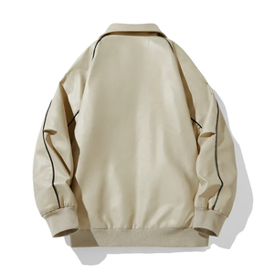 2024 veste en cuir personnalisable noire personnalisée coupe-vent et chaude grande taille vestes pour hommes veste en cuir hommes - Product Image 2