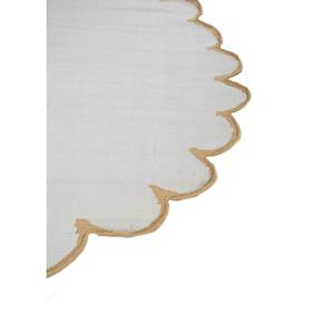 Alfombras de Lana Tejida Plana Alhambra Color Marfil, Estilo Kilim, para Decoración del Hogar, Sala de Estar, Pasillo, Tamaño 9x12, ADWL-13198 - Product Image 4