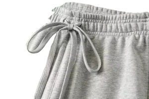 Pantalons de survêtement évasés en coton décontracté pour femmes grande taille polaire confortable cordon de serrage respirant avec un design évasé uni cool - Product Image 6
