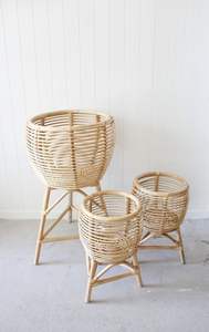 Wholesales Hand Woven Rattan <b>Planter</b> Flower <b>Pot</b> Baskets Home Decoration Wicker Baskets Plant <b>Pots</b> for Indoor Plants Table Decor - Product Image 5