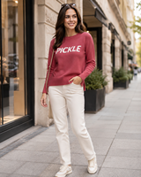Suéter de Punto para Mujer FNJIA, Color Rosa Polvoriento, con Abertura Lateral, Tejido Fino, Informal, para Invierno