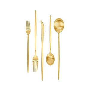 Meilleure qualité de production d'acier inoxydable ensemble de couverts couverts de mariage finition argentée avec long manche rond - Product Image 4