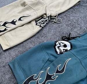 Venta al por mayor 100% algodón Puffer Hoodie bordado Logo Pullover estilo con relieve e impresión digital tamaño 6XL para el invierno - Product Image 6