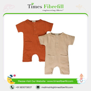 100% Organic Cotton Baby Ribbed Summer <b>Rompers</b> Solid Color Short Sleeve Bamboo Fabric Clothing - Product Image 2