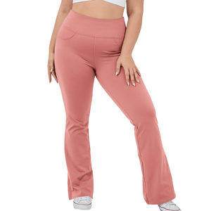 Pantalones de Yoga de Talle Grande con Corte Bootcut, Cintura Alta, Tela Elástica, Pierna Acampanada, Cómodos para Hacer Ejercicio, Descansar y Ropa Deportiva para Mujer - Product Image 2