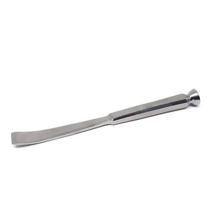Osteotome dentaire en acier inoxydable avec pointe plate courbée et manche de marteau rond, instrument chirurgical manuel - Product Image 1