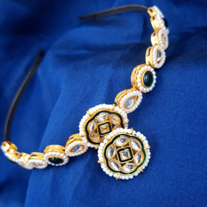 Bandeau de cheveux moderne fait main Bijoux de mode pour femmes Nuptiale Fête de mariage Festival Designer Ethnique Traditionnel Vente en gros en ligne - Product Image 1