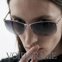 Lunettes de soleil TFB en métal et acétate, rectangulaires, style cyberpunk millénaire, polarisées UV400, fines, élégantes, tendance, luxueuses