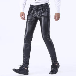 Vente en ligne Best Wear Pantalon en cuir empilé pour hommes Heavyweight Regular Fit High Street Straight Waterproof Breathable - Product Image 3