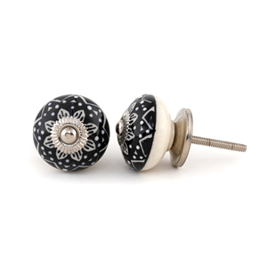 SHUBHAM bouton de tiroir en céramique poignée de traction réglable imprimé Floral multicolore pour armoires chambre salle de bain hôtel garde-robe utilisation - Product Image 2